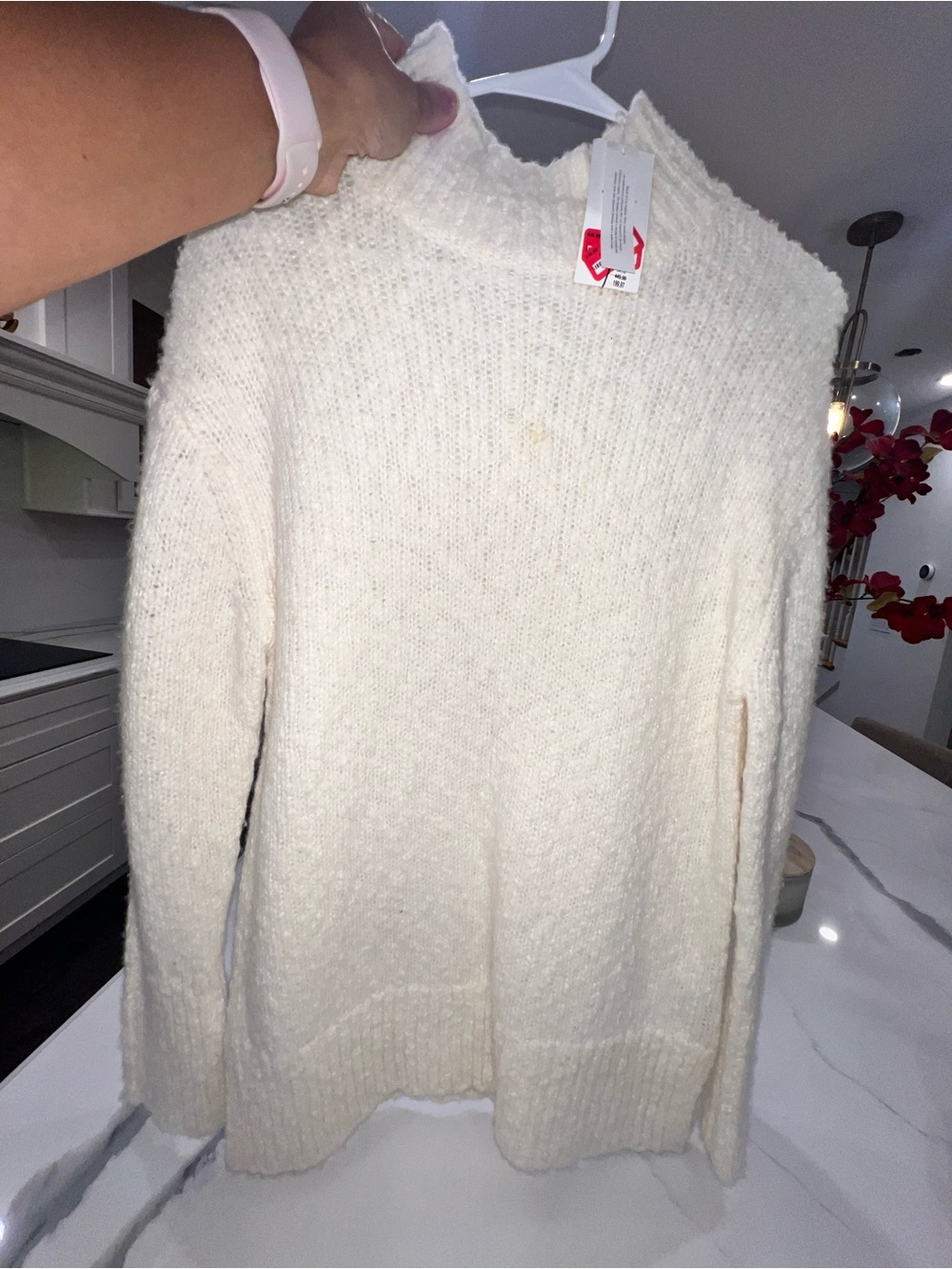 NWT Vince Cream Mock Neck Cozy Knit Sweater Size XS